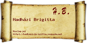 Hadházi Brigitta névjegykártya